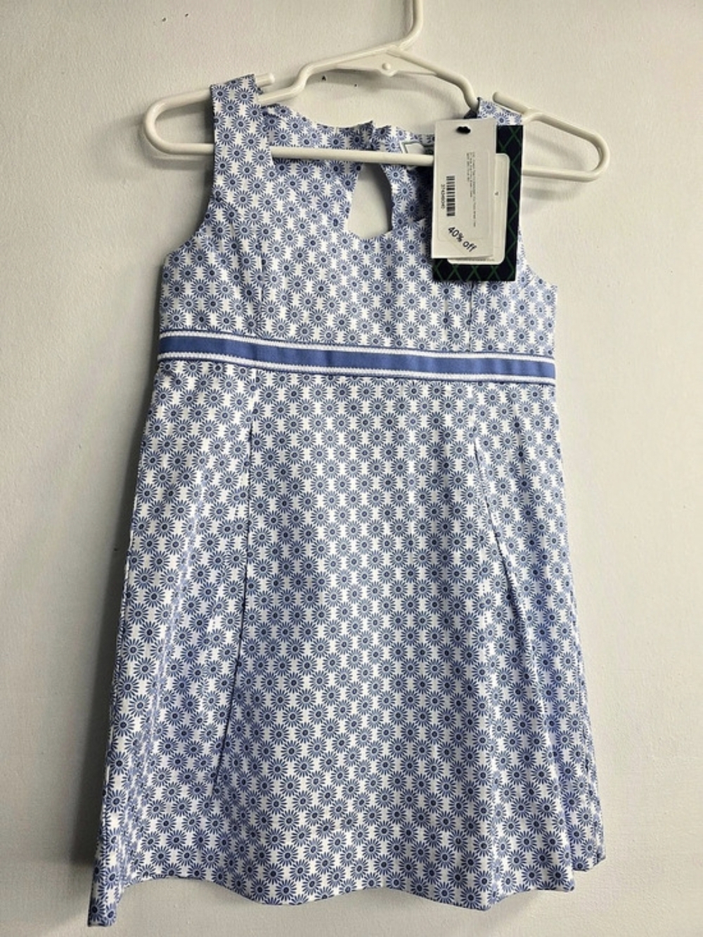 CPC Children's Wear Girls Blue & White Printed Dress Size 2T NWT